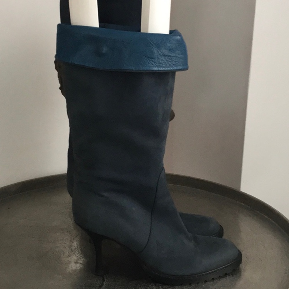 Vintage Patrizia Pepe Blue Suede Boots